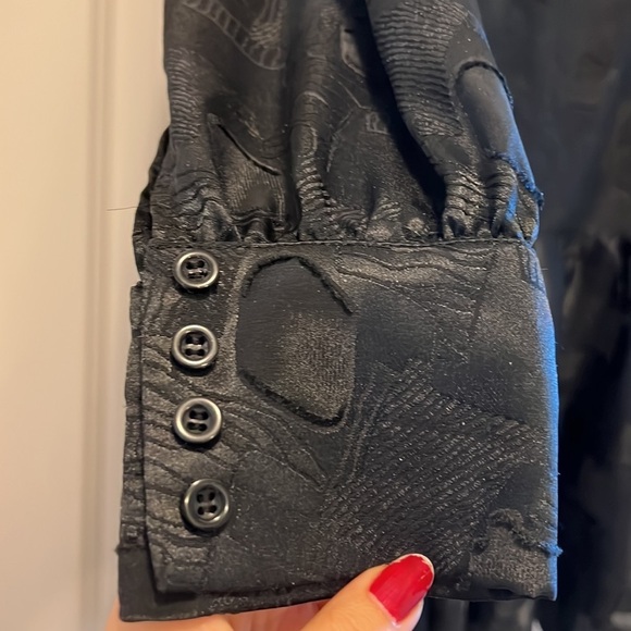 Mid  black dress long sleeve elegant - Picture 5 of 6